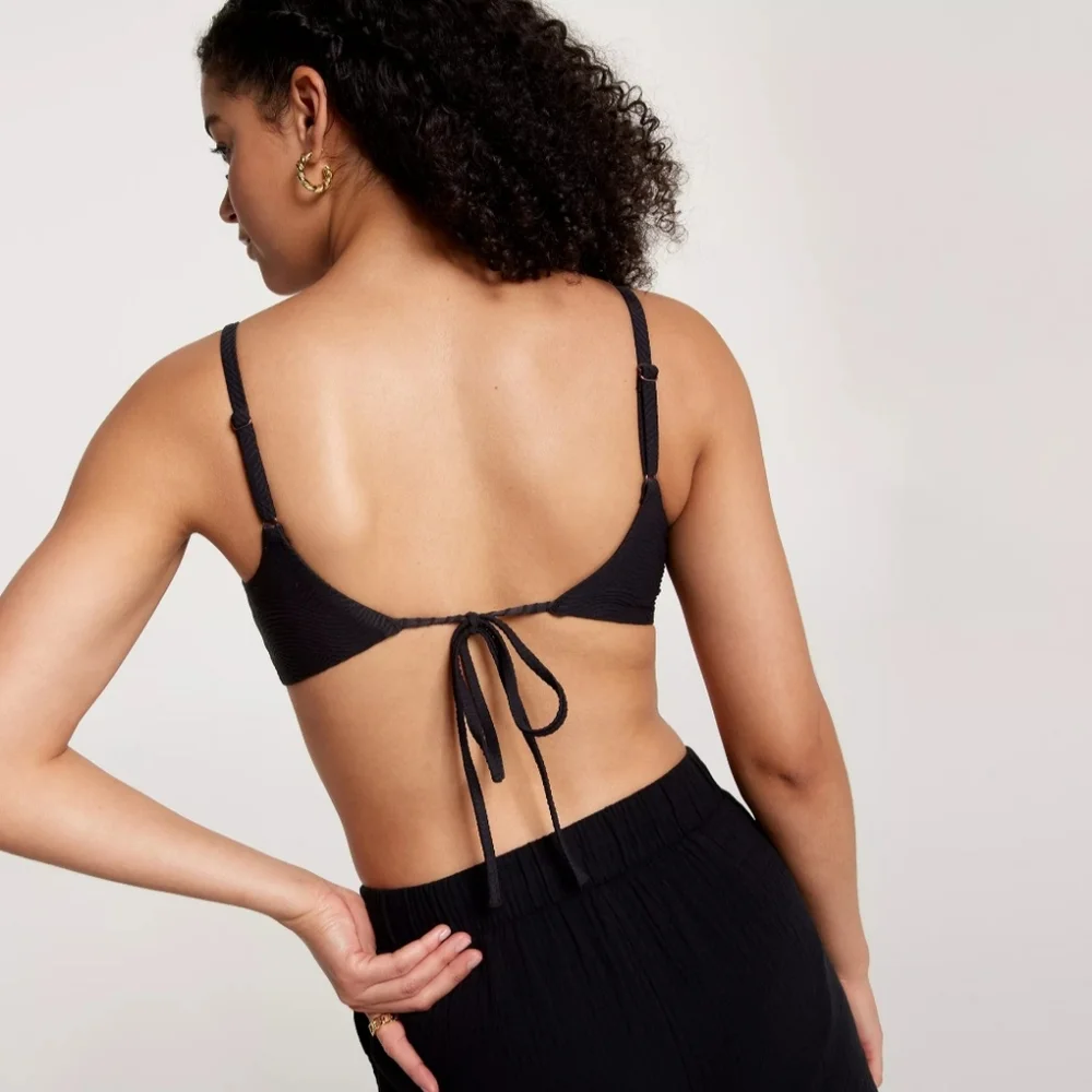 NWT Calia Tie Back Low Support Waves Swim Top, Womens Med & Lg - Picture 2 of 3